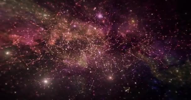 Starry Space Galaxy Motion Bakgrund — Stockvideo