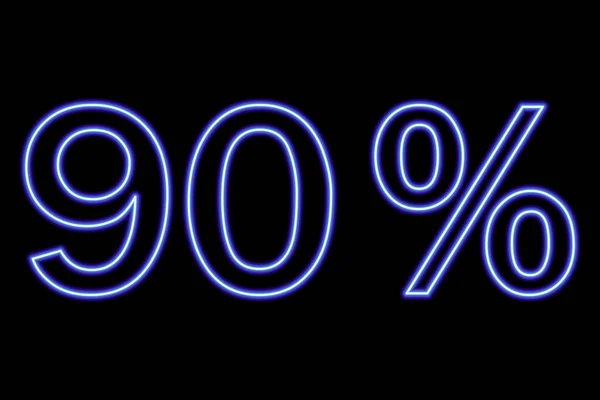 Felirat Egy Fekete Háttéren Kék Vonal Neon Stílusban Vektorillusztráció — Stock Vector