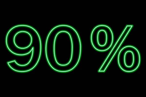 Inscrição Num Fundo Preto Linha Verde Estilo Neon Ilustração Vetorial — Vetor de Stock