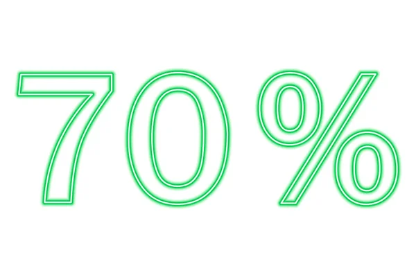 Nápis Izolovaný Bílém Zelená Čára Neonovém Stylu Vektorová Ilustrace — Stockový vektor