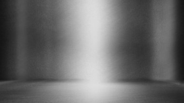 Gri metal oda. gümüş bfckground.