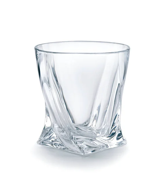 Empty Whiskey Tumbler Glasses Isolated White Background — Stock Photo, Image