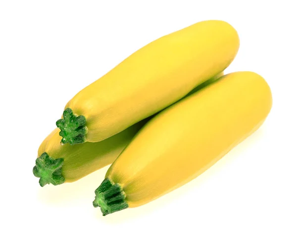 Dieta Žlutá Cuketa Bílém Pozadí — Stock fotografie