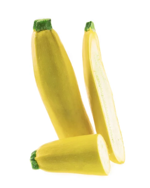 Dieta Żółta Cukinia Białym Tle — Zdjęcie stockowe