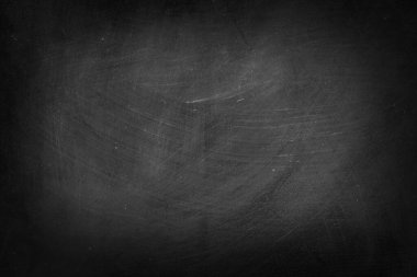 Blackboard / kara tahta doku. Tebeşir izleri olan boş boş siyah yazı tahtası