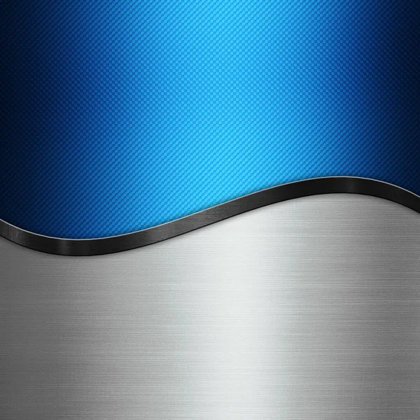 Abstrakter Blauer Metallischer Hintergrund Mit Kurve — Stockfoto
