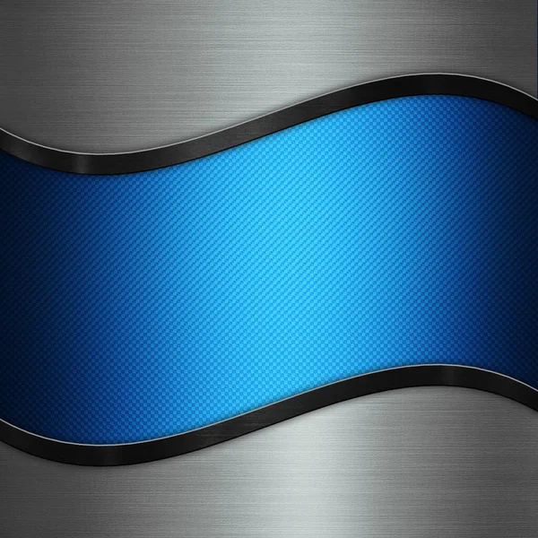 Abstrakter Blauer Metallischer Hintergrund Mit Kurve — Stockfoto