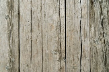 Ahşap doku arka planı. Çatallı eski ahşap masa manzarası. Açık kahverengi ahşap yüzey, doğal rengi, dokusu ve deseni var. Arkaplan için kaba kereste.