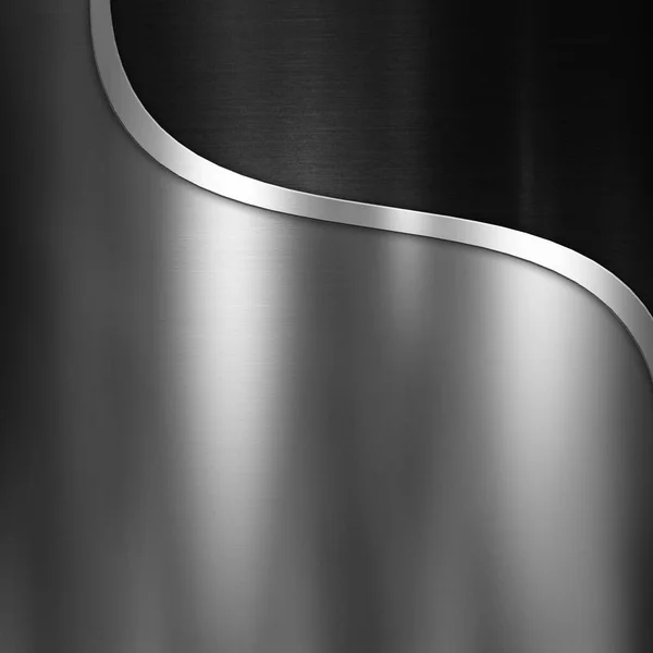 曲線を持つ抽象的な金属の背景 — ストック写真