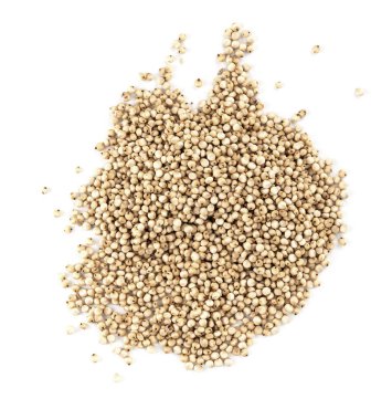 Ham Sorghum tanecikleri beyaz arkaplan üzerine yakın çekim