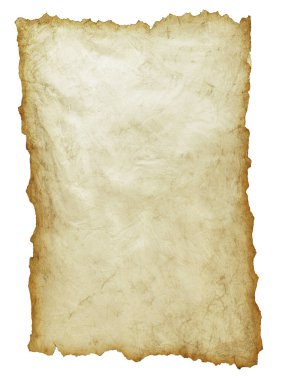Eski antika kağıt modeli ya da beyaz arkaplanda izole edilmiş şablon