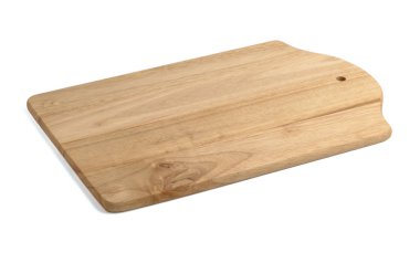 Kesme tahtası beyaz arkaplanda izole edildi