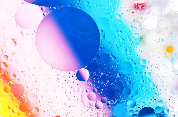 Oil Drops Water Vivid Colorful Background — Stock Photo, Image
