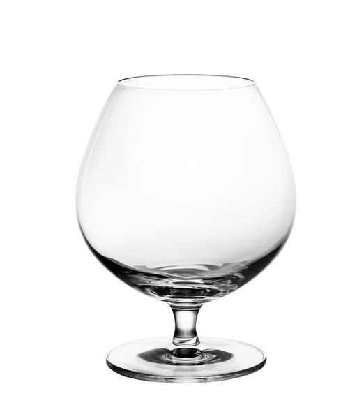 ウイスキーは白い背景の上に空のグラス ストック写真