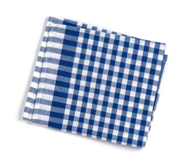 Mutfak havlusu beyaz arkaplanda izole edildi