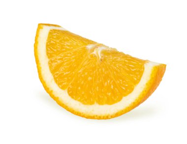 Beyaz, kırpma yolu dahil turuncu dilim izole