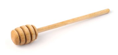 Tahta bal çubuğu beyaz arkaplanda izole.