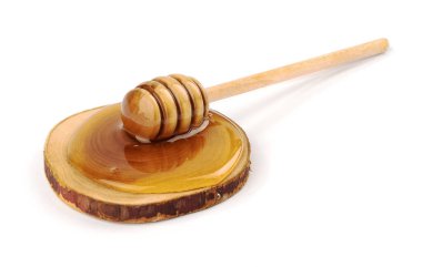 Tatlım sopa ile akan tatlım izole üzerinde beyaz arka plan