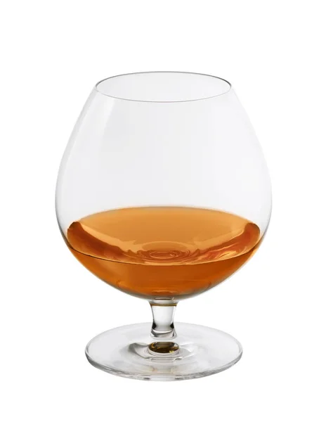 Glass Whiskey Isolated White Background — Stock Photo, Image
