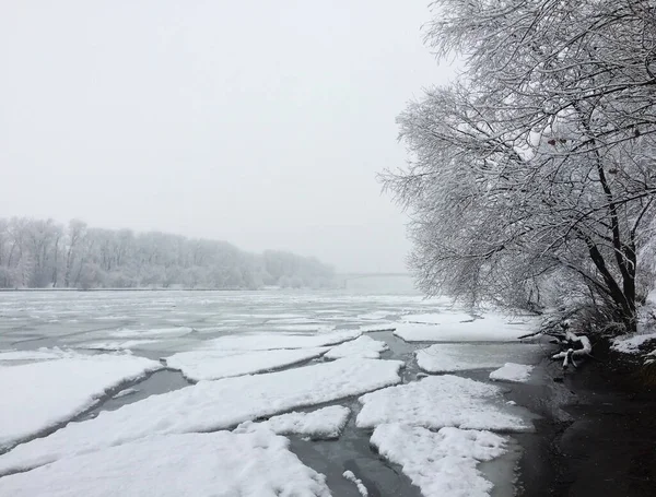 Landscape Winter River — Foto de Stock