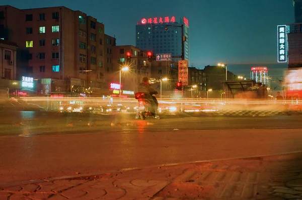 Şehirde Gece Sokağı — Stok fotoğraf