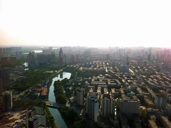 Vanuit Lucht Uitzicht Stad — Stockfoto