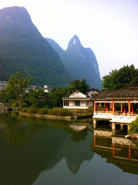 Panoramablick Auf Die Karstberge Yangshuo County — Stockfoto