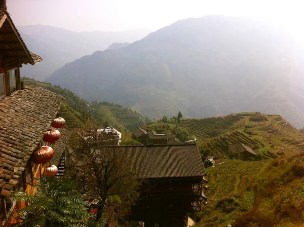 Krajina Rýžových Teras Okrese Yangshuo — Stock fotografie
