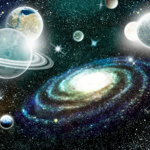 Galaxy Cosmos Stjärnor Tapet Bakgrund — Stockfoto