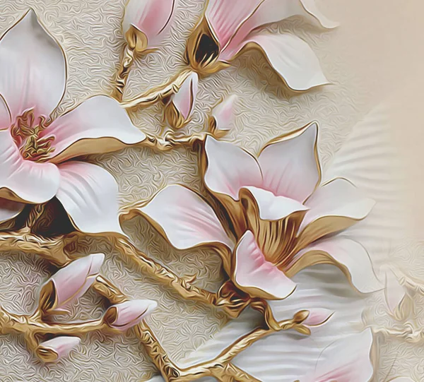 flower on the old paper wallpaper