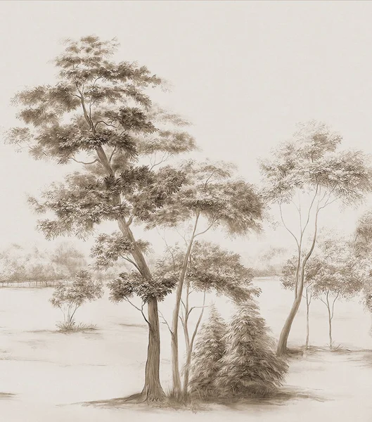 Trees in a clearing vintage