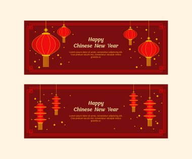 Çin Yeni Yıl Bayrağı ve Çin Fenerleri.