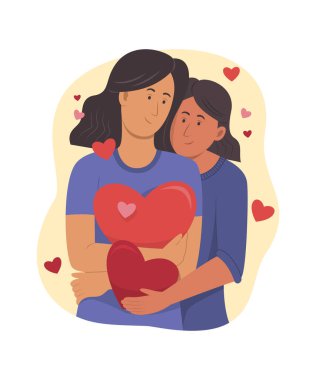 Lezbiyen Çift Sarılıyor.