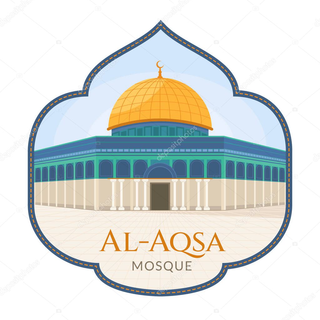 Al Aqsa Mosque Illustration.