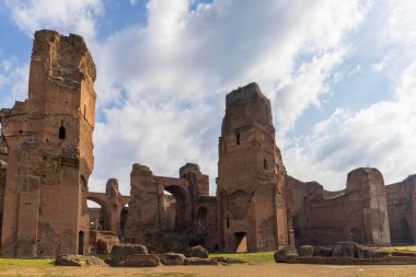 Roma 'nın tarihi merkezinde Caracalla Hamamları (Terme di Caracalla)