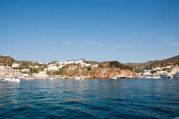 Ponza Island Italy Summer Sea Rocks Boats — Φωτογραφία Αρχείου