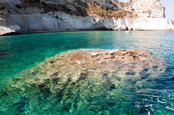 Crystal Clear Sea Island Ponza Lazio Region Italy Rocky Seabed — стокове фото