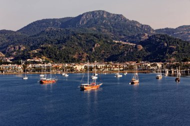 panoramic view of the Turkish town of Marmaris on the Aegean Sea 