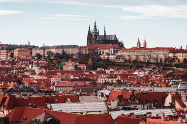 Prag 'ın panoramik manzarası.