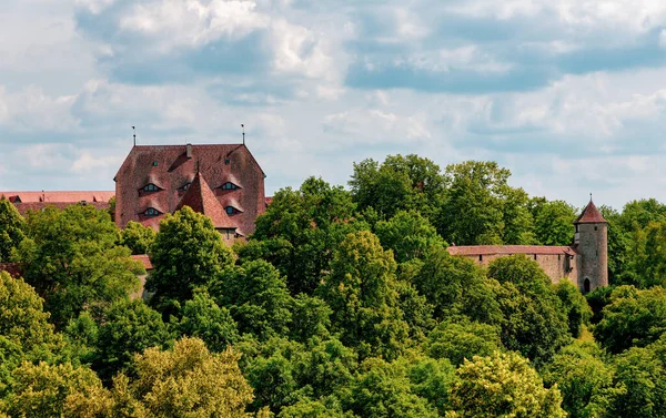 View Park City Wall Rothenburg Der Tauber Germany — Zdjęcie stockowe