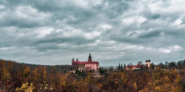 Panoramic View Frstenstein Castle Poland — Zdjęcie stockowe