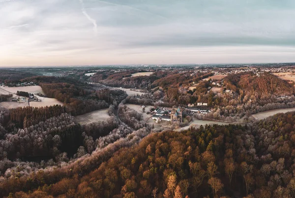 Vista Panorâmica Altenberger Dom Alemanha Fotografia Drones — Fotografia de Stock