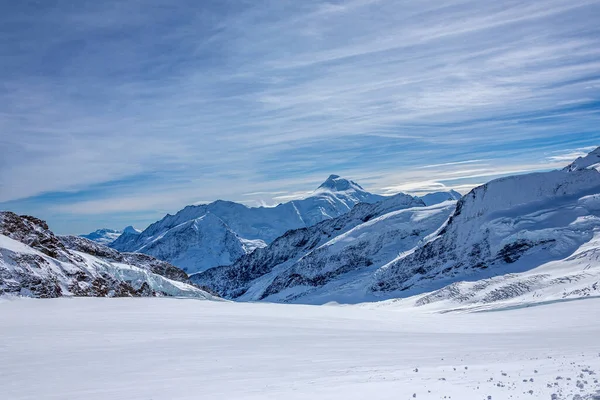 Vista Panoramica Del Ghiacciaio Del Grande Aletsch Svizzera — Foto Stock