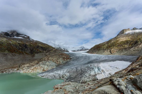 Panoramic View Rhone Glacier Switzerland — Stock Photo, Image