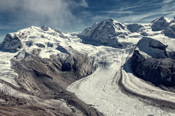 Vista Panoramica Gornergletscher Svizzera — Foto Stock