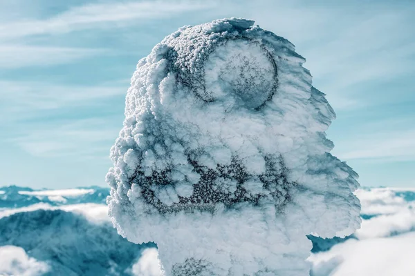 Snowy Icy Telescope Zugspitze Germany — Stock Photo, Image