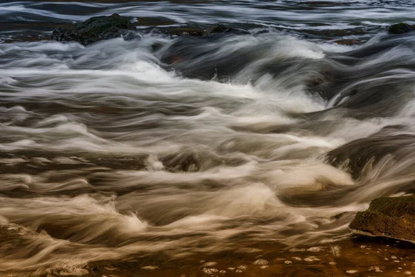 Cachoeira Pôr Sol Exposição Prolongada — Fotografia de Stock