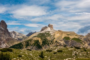 Panoramik Dolomites, İtalya. 