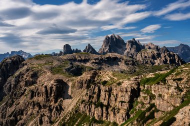 İtalya 'da Dolomitler üzerine panoramik görüş