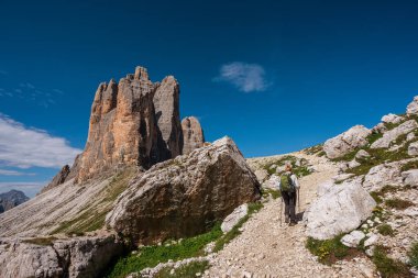 Tre Cime di Lavaredo 'nun panoramik manzarası, Dolomitler